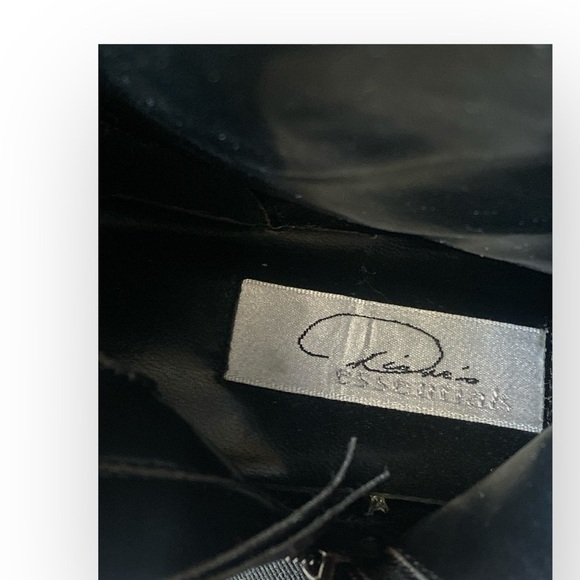 BLACK/WHITE HOUNDSTOOTH Square Toe Boots 6M Low Heel Side Zip Preppy Retro NWOT - Picture 5 of 13